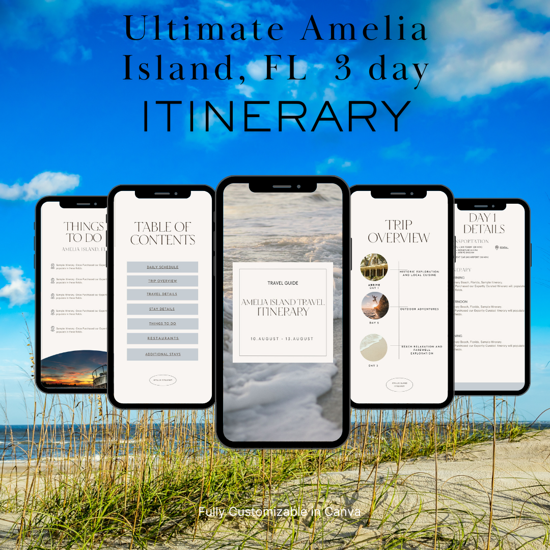 Amelia Island, Fl 3 day Itinerary