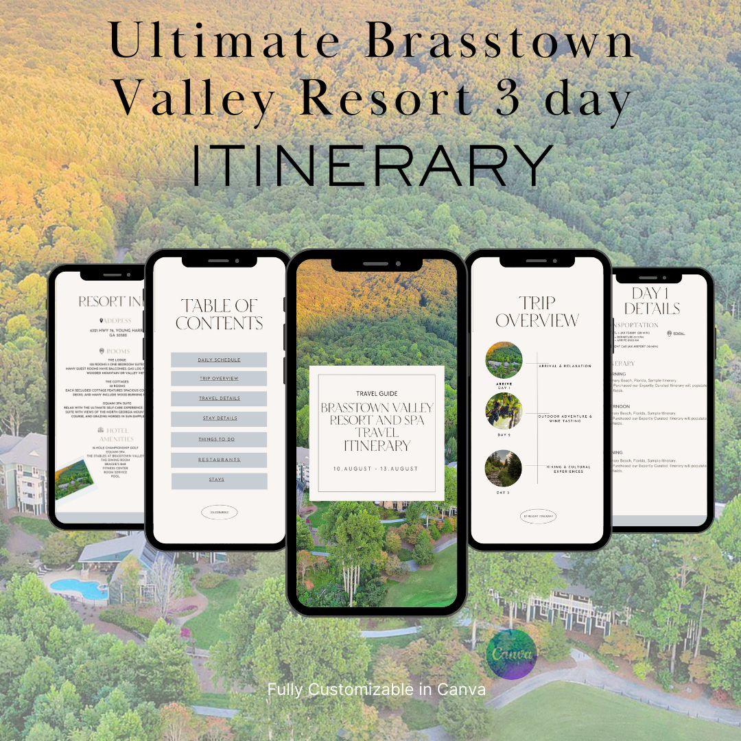 BrassTown Valley Resort & Spa, 3 day Itinerary