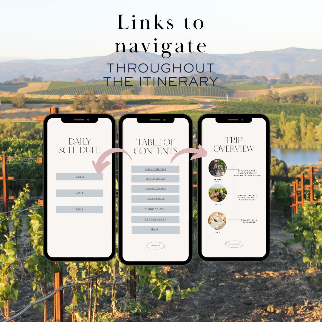 Napa Valley, CA 3day Itinerary