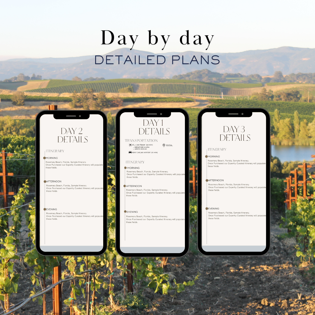 Napa Valley, CA 3day Itinerary