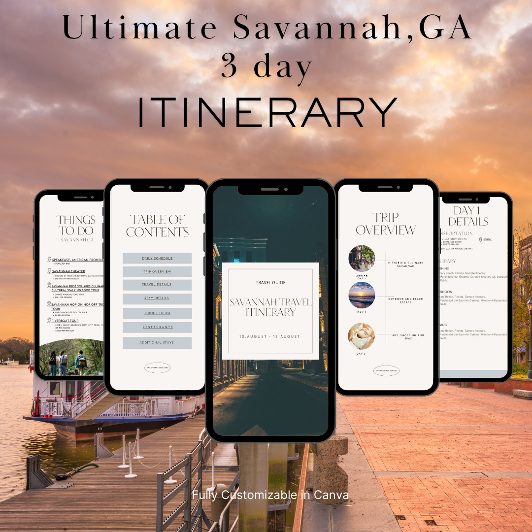 Savannah GA, 3day Itinerary