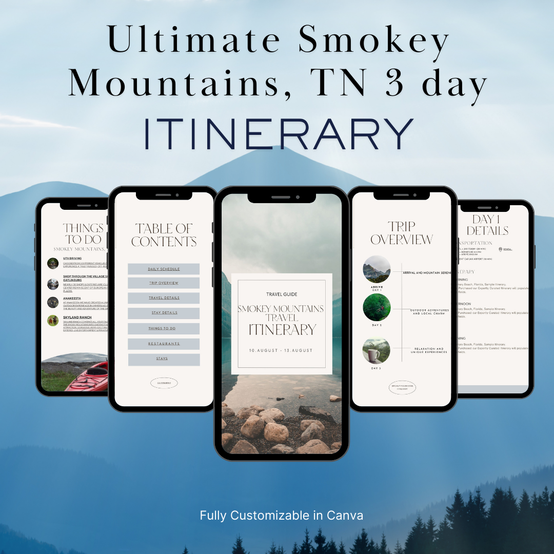 Smokey Mountains, TN 3day Itinerary